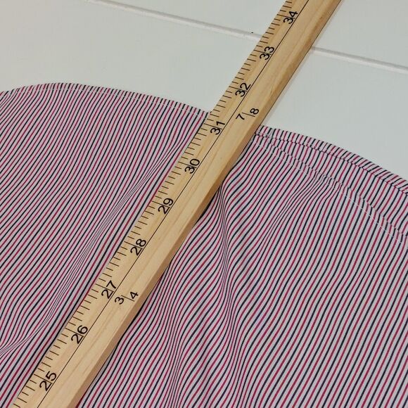 Lauren Ralph Lauren Men's 16 32/33 Non-Iron Shirt Red Blue Striped Business - Picture 10 of 10